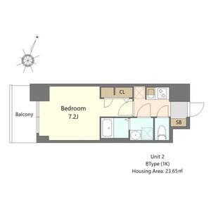 S-RESIDENCE阿波座BOUNCY(1K/14階)の間取り写真