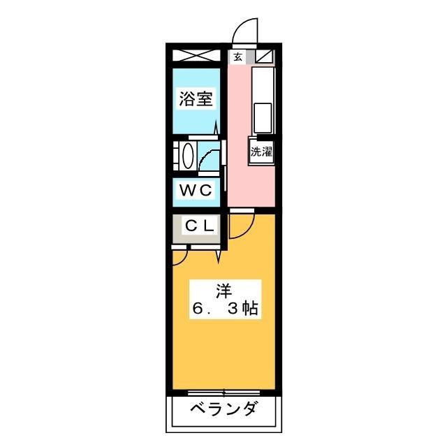 シャーメゾン川口 B(1K/1階)の間取り写真