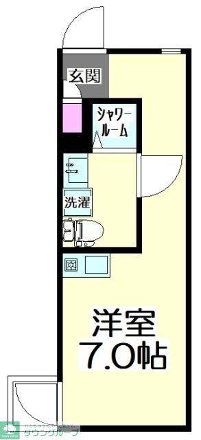 ヴィラージュ伊興(ワンルーム/1階)の間取り写真