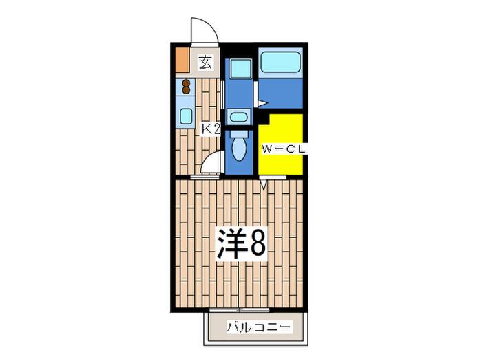 JR東海道本線 戸塚駅 徒歩19分 2階建 築23年(1K/2階)の間取り写真