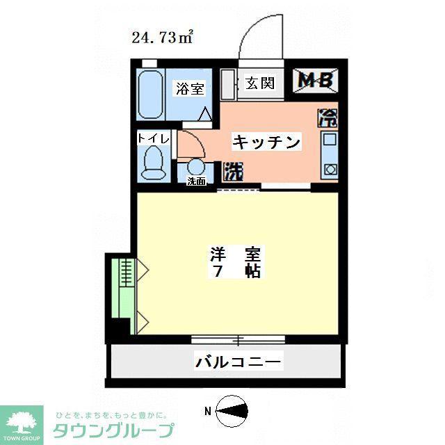 ハイムグレース(1K/2階)の間取り写真