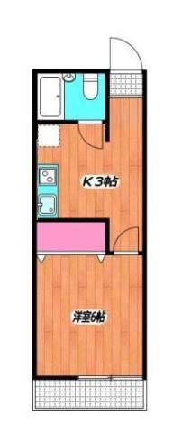 中村ハイツ(1K/1階)の間取り写真