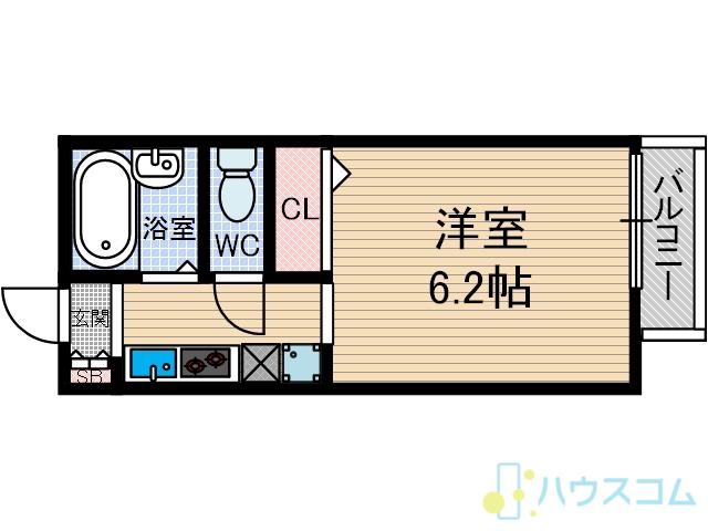 MINORUハイツ(1K/1階)の間取り写真