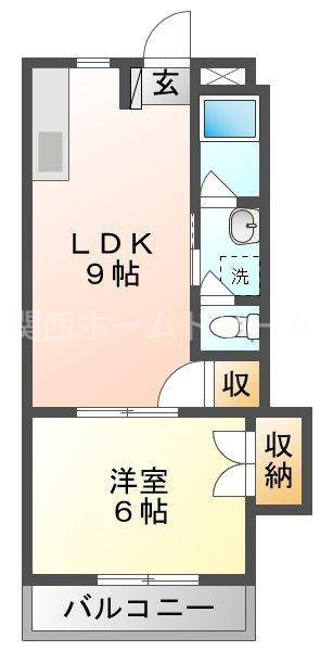 成和ハイツI(1LDK/2階)の間取り写真