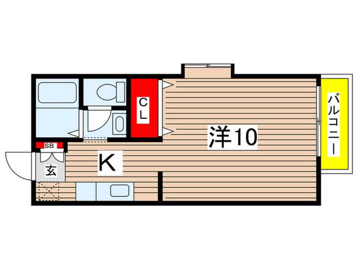 イナコスアヤセ(1K/1階)の間取り写真