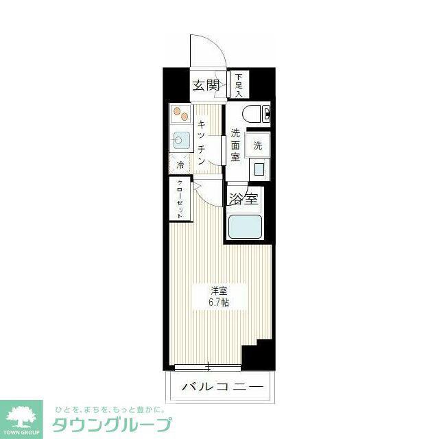 ARCOBALENO MUSASHIKOSUGI(1K/5階)の間取り写真