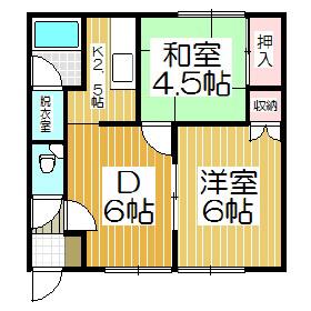 グランドハイツ泉(2DK/3階)の間取り写真