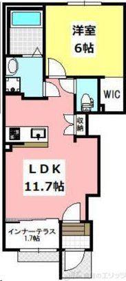 モンテ・アパ(1LDK/1階)の間取り写真