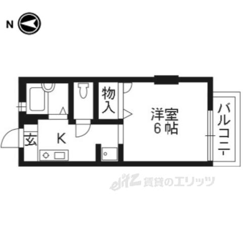 HANABUSA(1K/2階)の間取り写真
