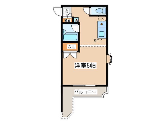 シンフォニア町田II(ワンルーム/3階)の間取り写真