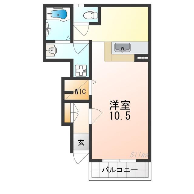 パルフェ和泉(1K/1階)の間取り写真
