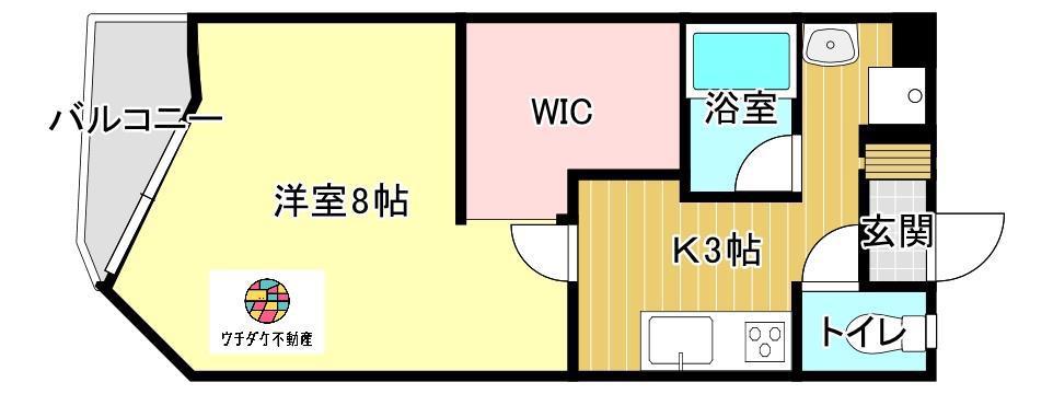 エスポワール木元(1K/5階)の間取り写真
