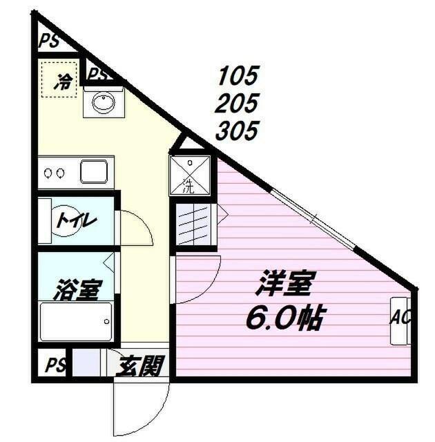 THE GARLANDS(1K/1階)の間取り写真