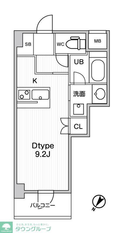 JMF RESIDENCE 町田(ワンルーム/2階)の間取り写真