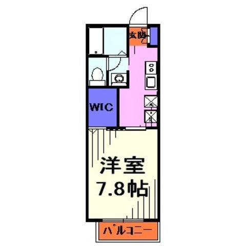 シュウキャッスル(1K/1階)の間取り写真