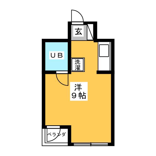 佐藤ビル(ワンルーム/2階)の間取り写真