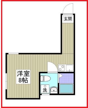 リジョエル(ワンルーム/2階)の間取り写真