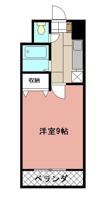 KMマンション八幡駅前(1K/6階)の間取り写真