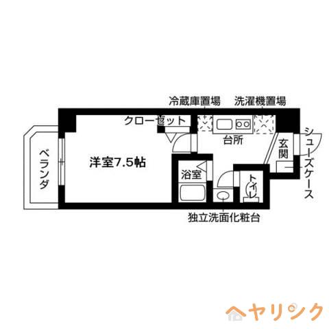NASIC望が丘(1K/4階)の間取り写真