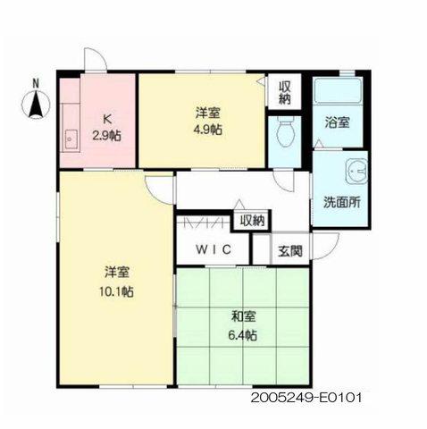 ベイサージュ豊岡(3K/1階)の間取り写真