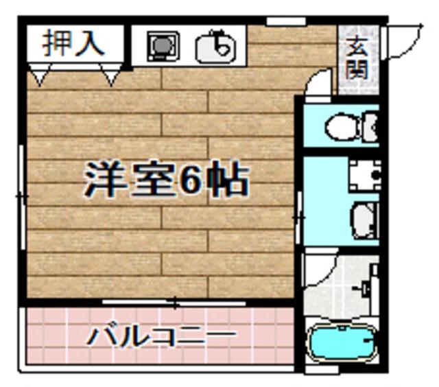 PREMO(1K/1階)の間取り写真