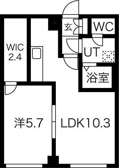 サニーハウス西谷(1LDK/2階)の間取り写真