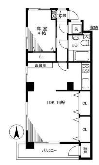 YOSHINO HOUSE ヨシノハウス(1LDK/2階)の間取り写真