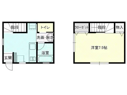 グロワール(1K/1階)の間取り写真