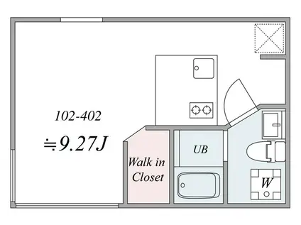 TRIAS511(1DK/3階)の間取り写真