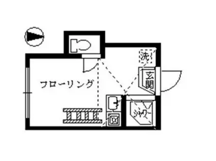 シエスタリンダ(ワンルーム/2階)の間取り写真