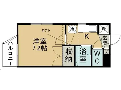ロイヤルヒルズ銀杏町II(1K/5階)の間取り写真