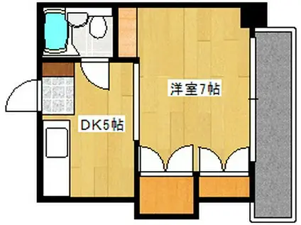 サンハイムうえだ(1DK/2階)の間取り写真