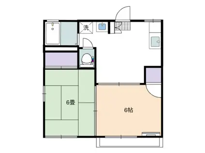 サンライフソノベ(2DK/2階)の間取り写真