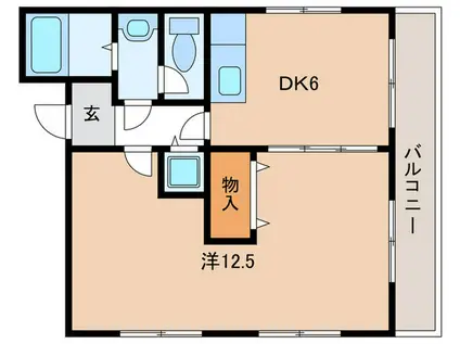 ブレイズ村本(1DK/1階)の間取り写真