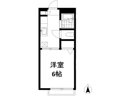 ヴェルパレス(1K/2階)の間取り写真