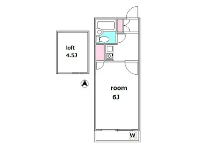 第7ハイツ春野(1K/2階)の間取り写真
