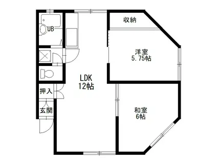 メゾン・ド・マリ(2LDK/1階)の間取り写真