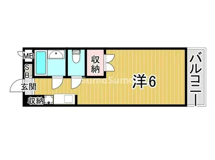 ゴールド・リバー板宿(1K/3階)の間取り写真