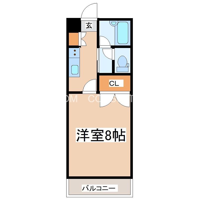 LIBRE UNO(1K/2階)の間取り写真