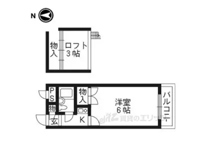 ヨーロピアン15番館(1K/2階)の間取り写真