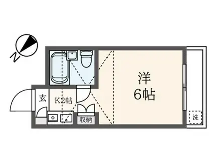レーベンハイム(1K/2階)の間取り写真