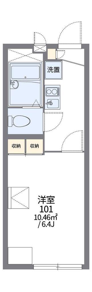 レオパレス鶴ヶ島(1K/2階)の間取り写真
