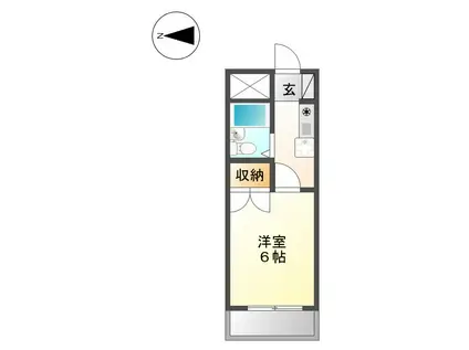 第8諏訪ビル(1K/6階)の間取り写真