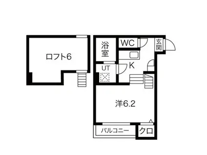 グランデ中村公園 (1K/1階)の間取り写真