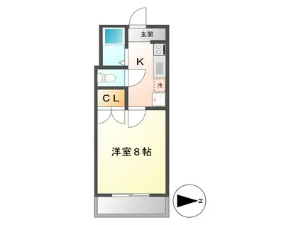 フローレスコーポ淑(1K/3階)の間取り写真