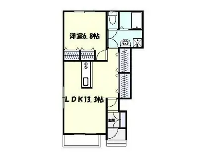 北見小路 東(1LDK/1階)の間取り写真