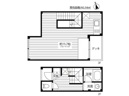 アジト宮崎台エム-ベース02(ワンルーム/2階)の間取り写真