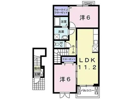 カルム ONO 壱番館(2LDK/2階)の間取り写真
