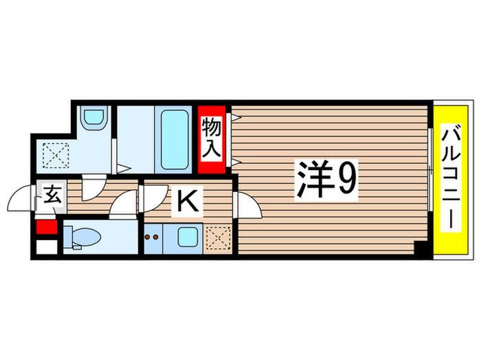 ヒルズ要町(1K/4階)の間取り写真