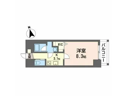 シュガーヒルズ大曽根テラス(1K/5階)の間取り写真